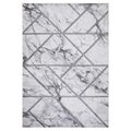 Pisos 9 x 13 ft. Bellucci Geometric Area Rug, Silver PI1707154